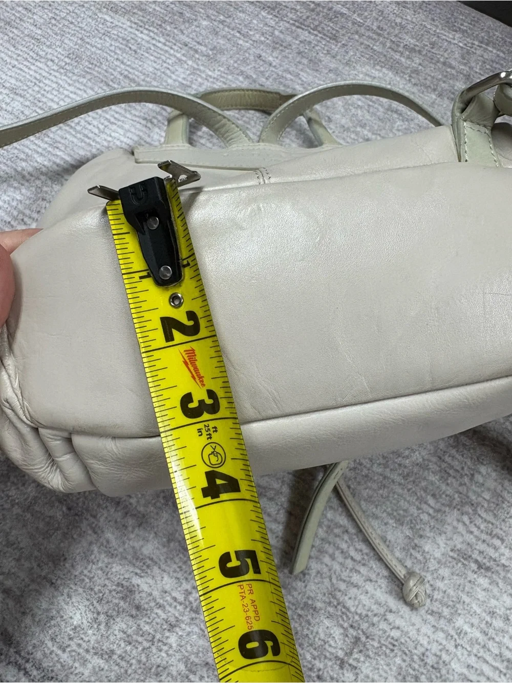 Radley London Small Leather Backpack Gray Magnetic Closure Boho Casual